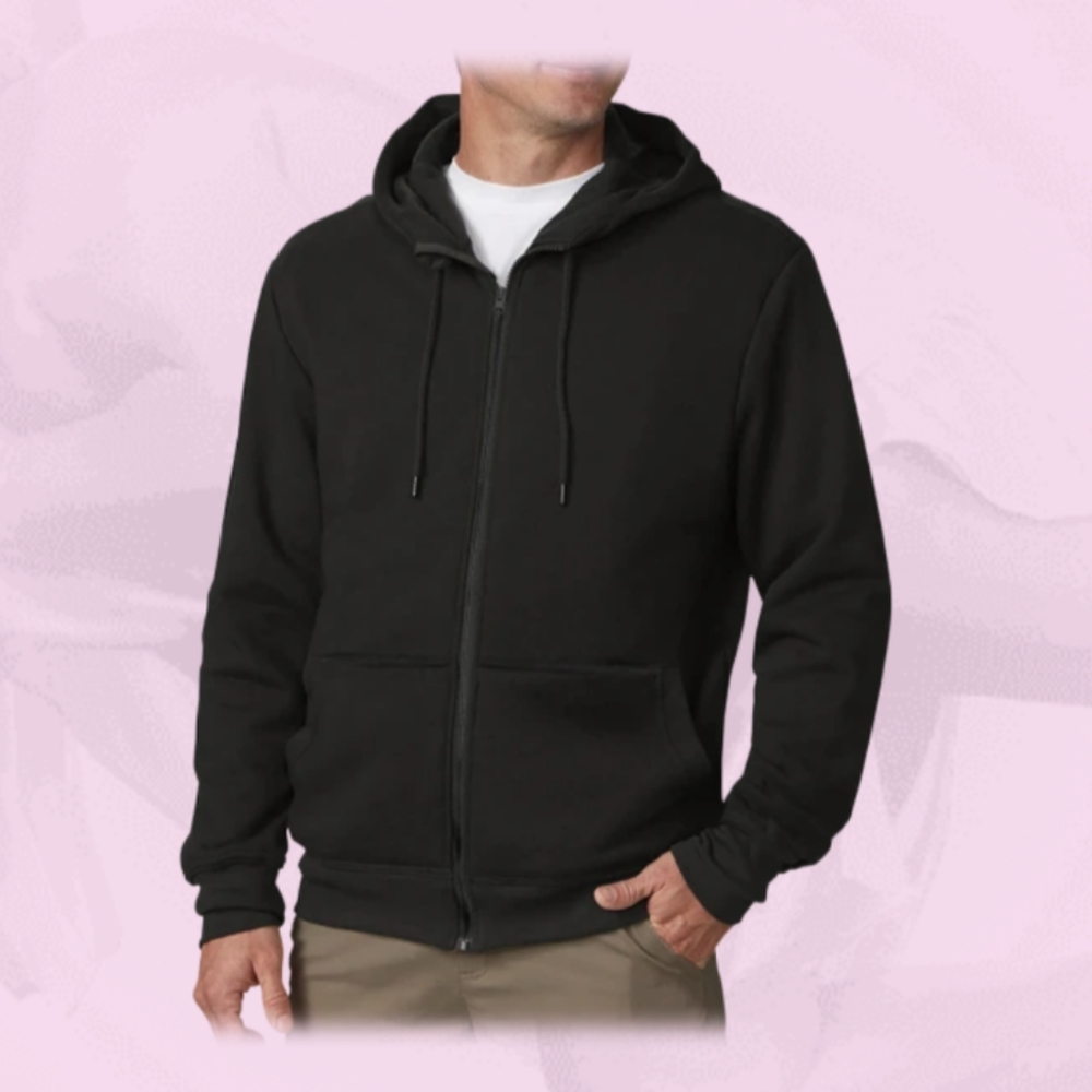 Men's Fleece-Lined Hoodie 2XL Model: J/MFH-700, Condition: New Navy Blue